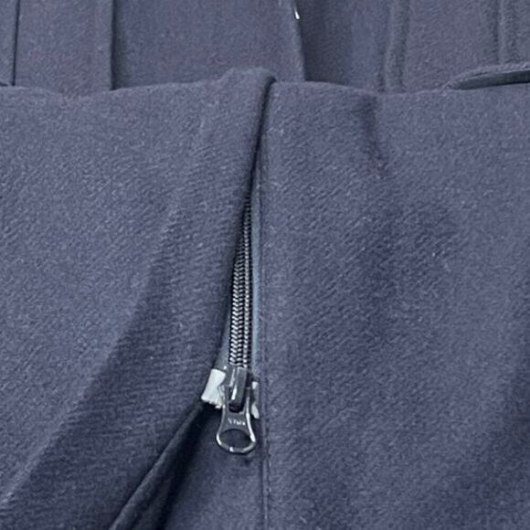 LUISA CERANO Navy Long Peacoat Trench Coat 100% Wool‎ Coat Fully Lined Size 6 - Picture 9 of 14